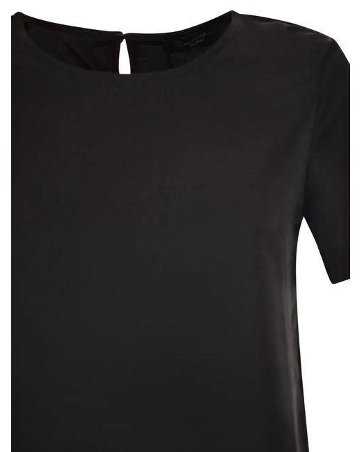 Weekend by Maxmara Black Contrasting Texture T-Shirt