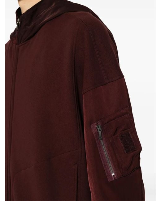メンズ Julius ジップアップ フーデッドコート Red