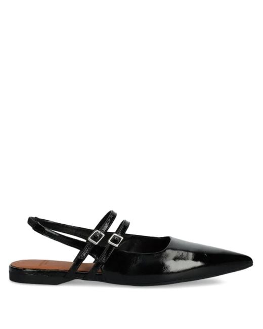 Vagabond Black Hermine Patent Leather Ballet Flats