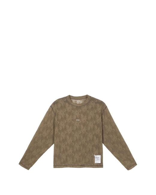 Satisfy Brown Spacelace Floral-Lace T-Shirt