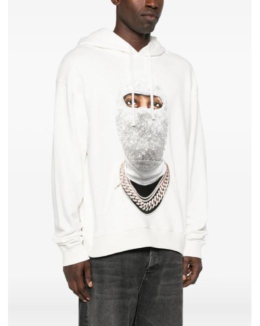 Ih Nom Uh Nit White Graphic-Print Hoodie for men