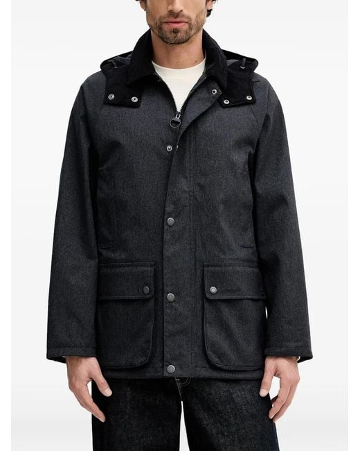 Barbour Black Modern Beaufort Hooded Jacket for men