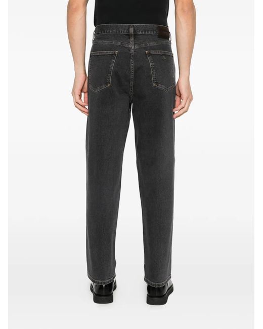 Emporio Armani Gray Faded Denim Trousers for men