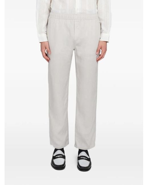 Samsøe & Samsøe White Sajabari X Elasticated-Waistband Trousers for men