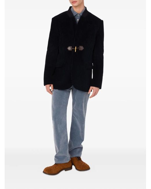 Moschino Blue Structured Tailored Jacket With Classic Lapels for men