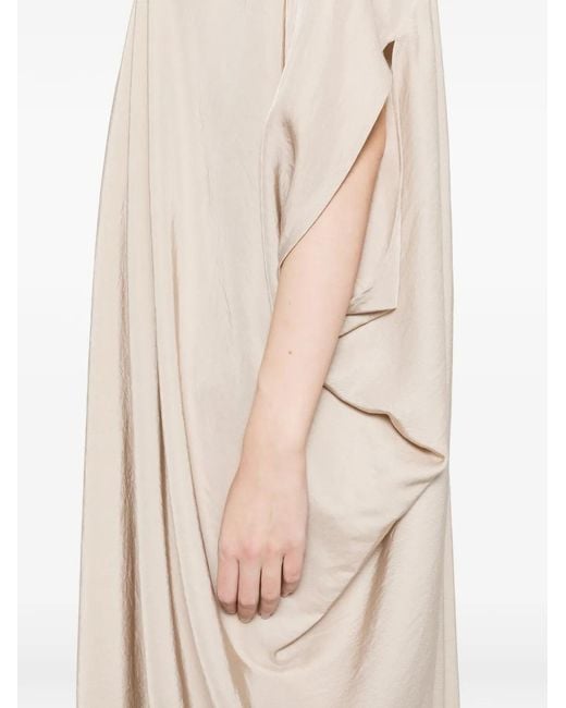 ELEH White Button V-Neck Dress
