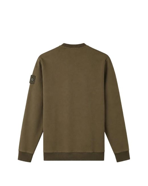 Stone Island Green Ghost Logo-Patch Sweater for men