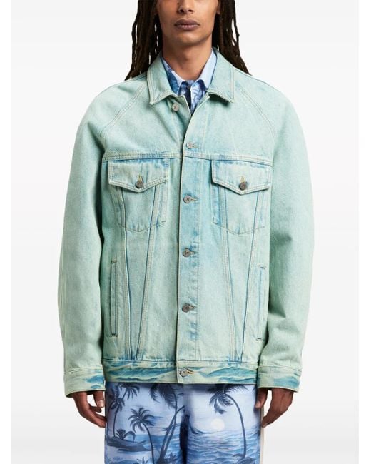 Palm Angels Green Jackets for men