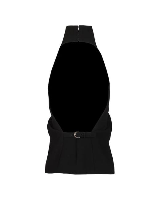 Khaite Black Rone Halterneck Top