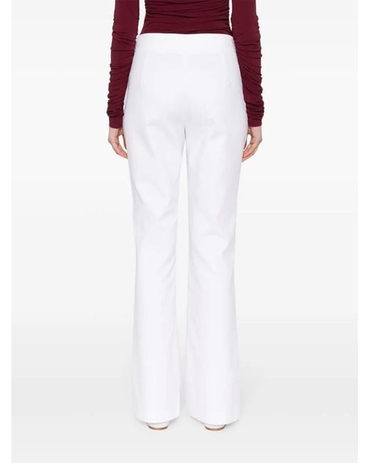 Genny Flared Broek in het White
