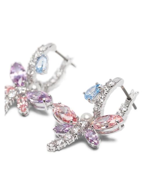 Swarovski White X Ariana Grande Hoop-Design Earrings