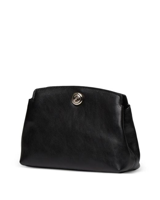 Liffner Black Pushlock Shoulder Bag