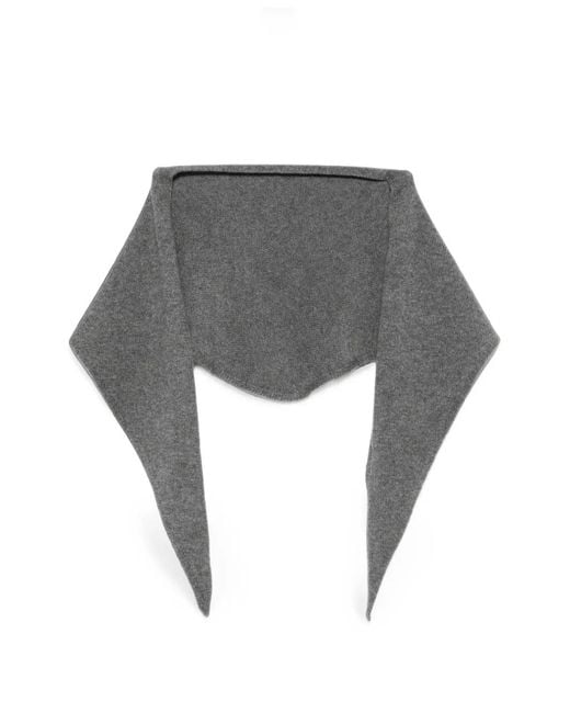 Be You Gray Fine-Knit Triangular Scarf