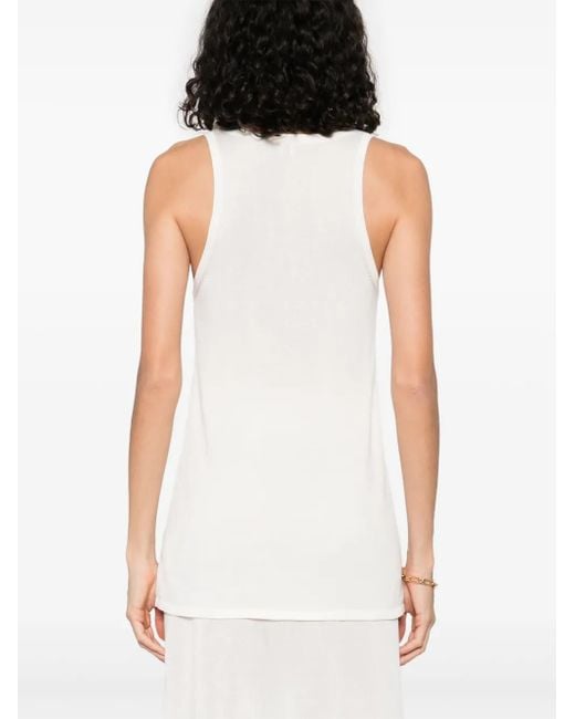 Totême White Knitted Tank Top