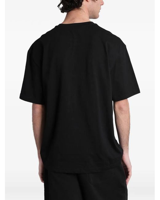 Ih Nom Uh Nit Black Logo-Print Cotton T-Shirt for men