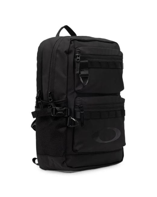 Oakley Black Logo-Patch Panelled Backpack for men