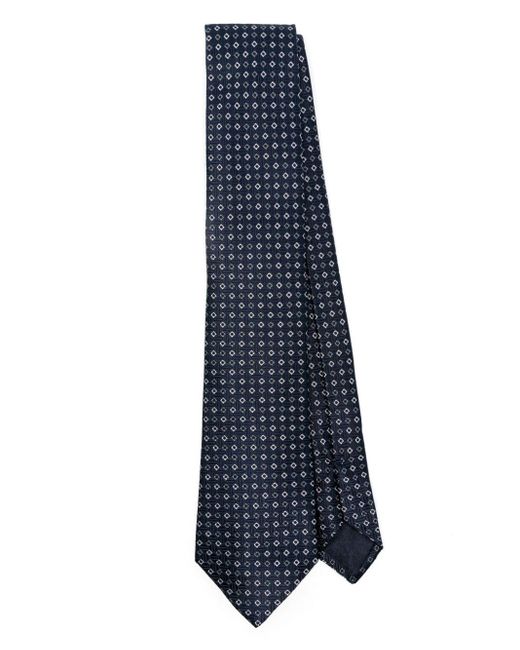 Giorgio Armani Blue Jacquard Silk Tie for men