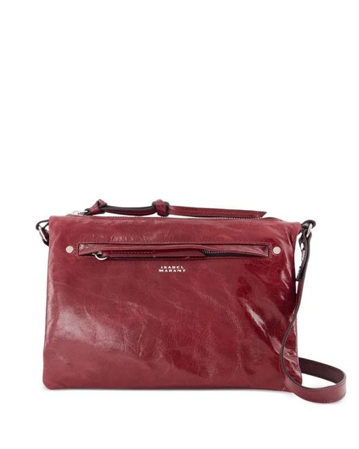 Isabel Marant Red Winna Duo Leather Crossbody Bag