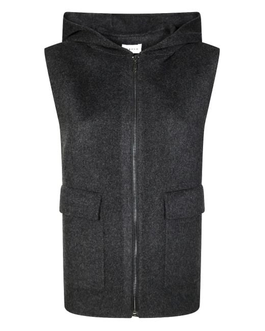 P.A.R.O.S.H. Bodywarmer Met Capuchon En Zak in het Black