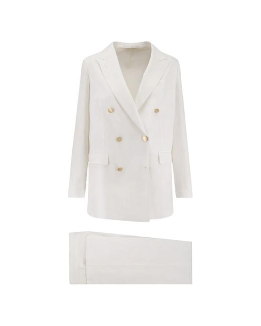 Tagliatore White Tailleur À Boutonnière Croisée