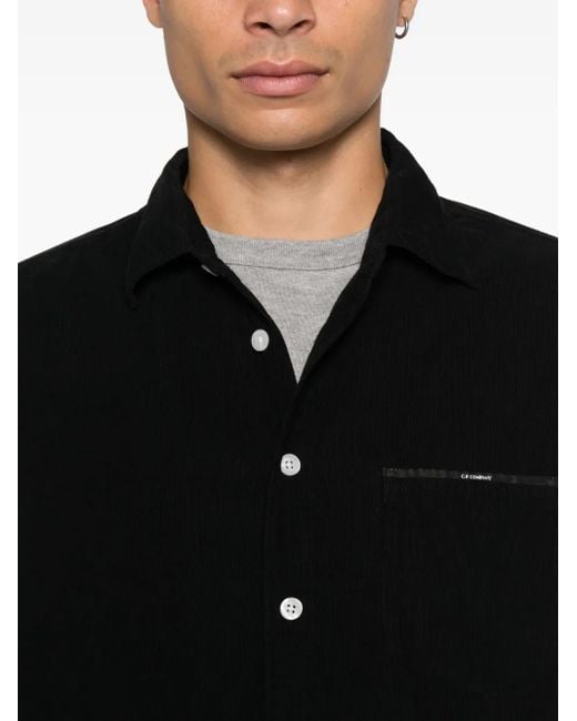 C P Company Black Buttoned Shirt for men