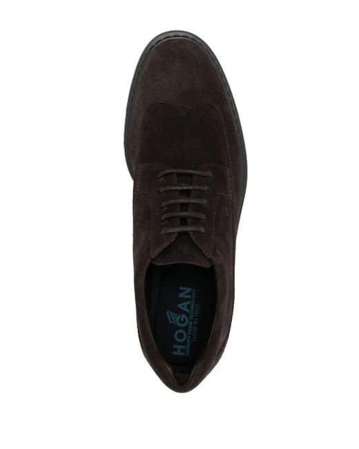 Francesina in suede di Hogan in Brown da Uomo