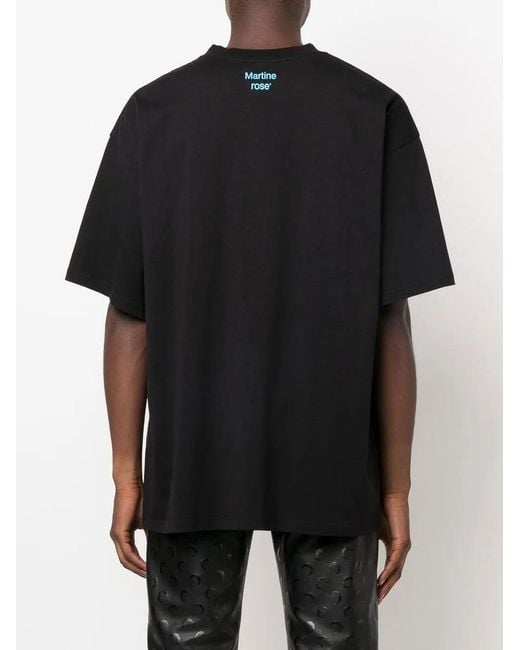 Martine Rose Black Graphic-Print T-Shirt for men