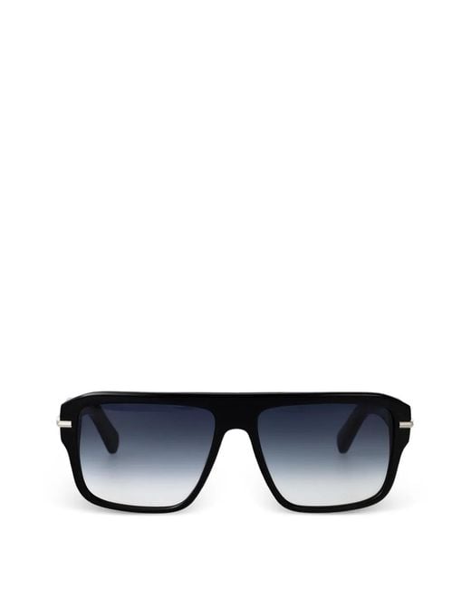Ferragamo Eyewear Black Lunettes De Soleil Carrées À Plaque Logo for men