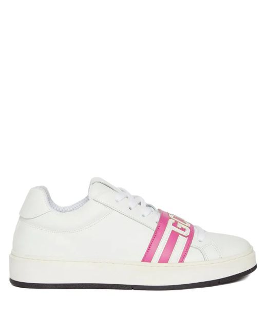 Gcds Pink Logo-Strap Sneakers