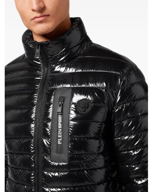 Philipp Plein Black Tiger Padded Jacket for men