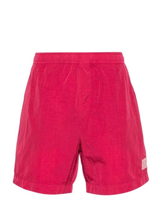 C P Company Red Eco-Chrome R Swim Shorts for men