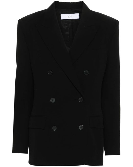 Double-breasted twill blazer IRO de color Black