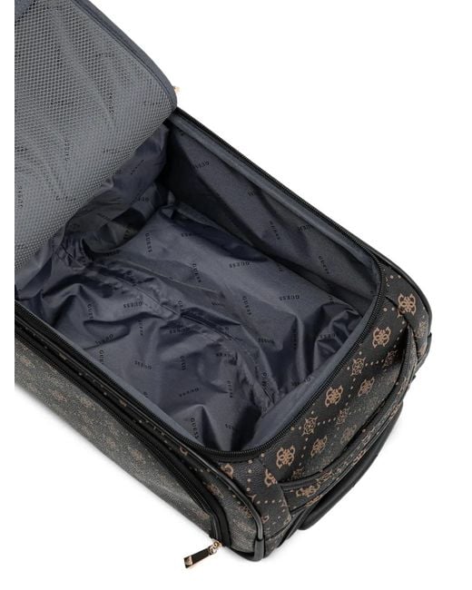 Guess Black Silia Monogram-Pattern Luggage