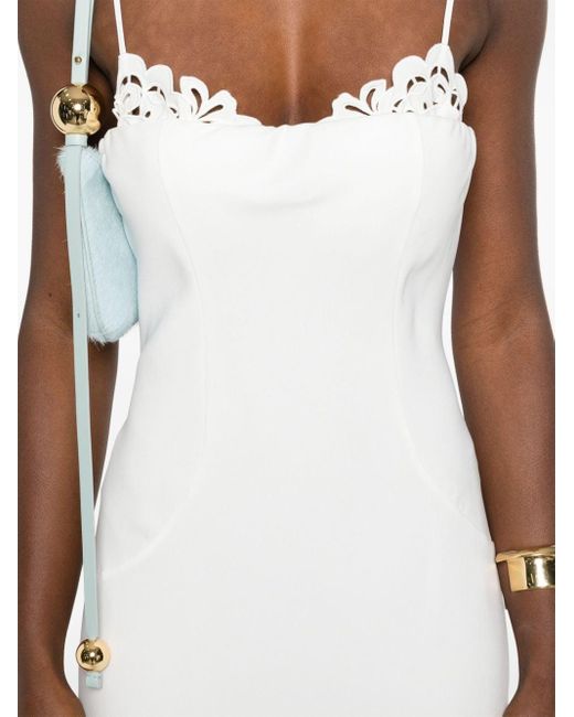 Ermanno Scervino White Lace-detail Midi Dress