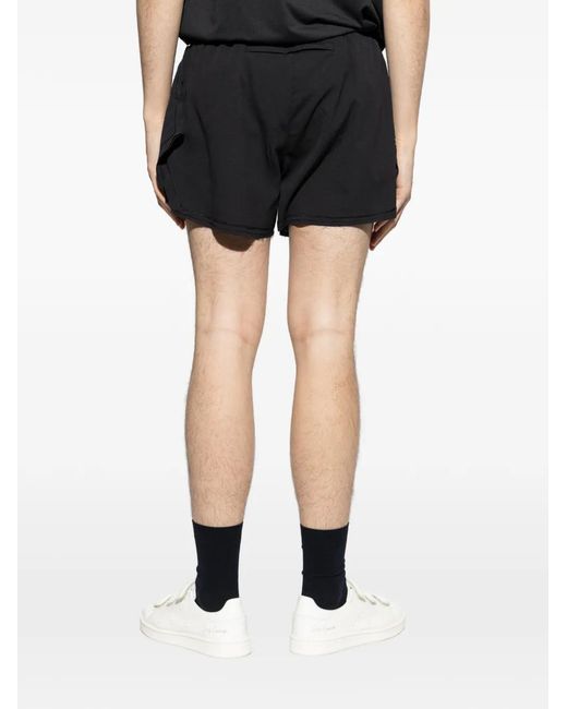 Y-3 Black Logo Run Shorts for men
