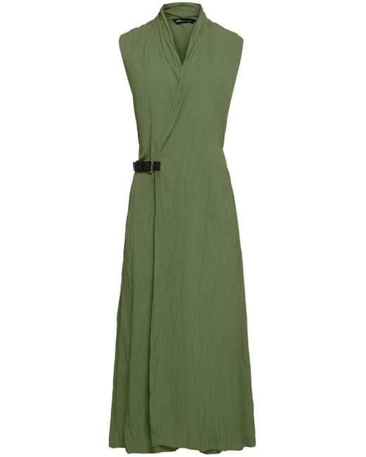 UMA | Raquel Davidowicz Green Morfina Wrap Maxi Dress