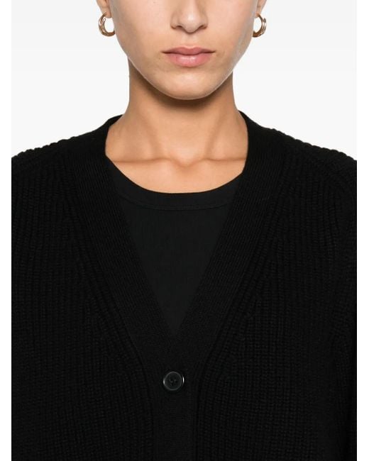 P.A.R.O.S.H. Black Buttoned Pocket Cardigan