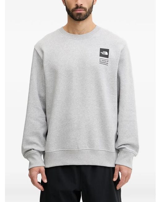 The North Face Gray Tnf Celebration Relaxed Crew Graphic Sweatshirt