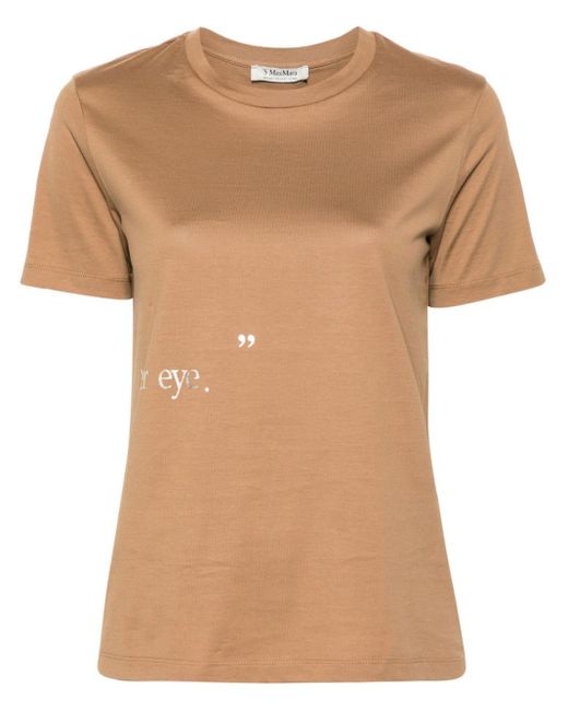T-shirt Orlanda en coton Max Mara en coloris Natural