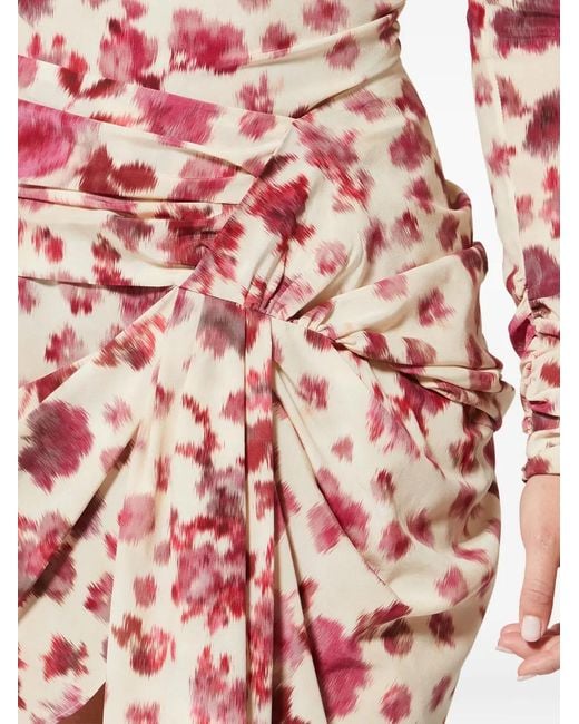 Isabel Marant Pink X Ovia Rock mit Blumenmuster