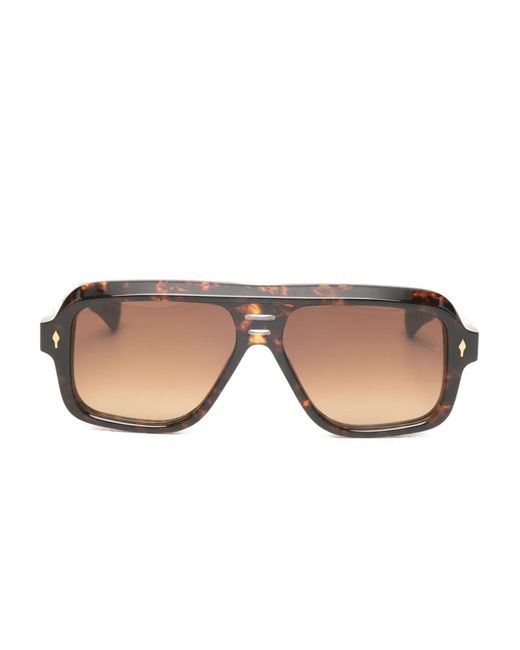 Jacques Marie Mage Pink Pilot-Frame Sunglasses