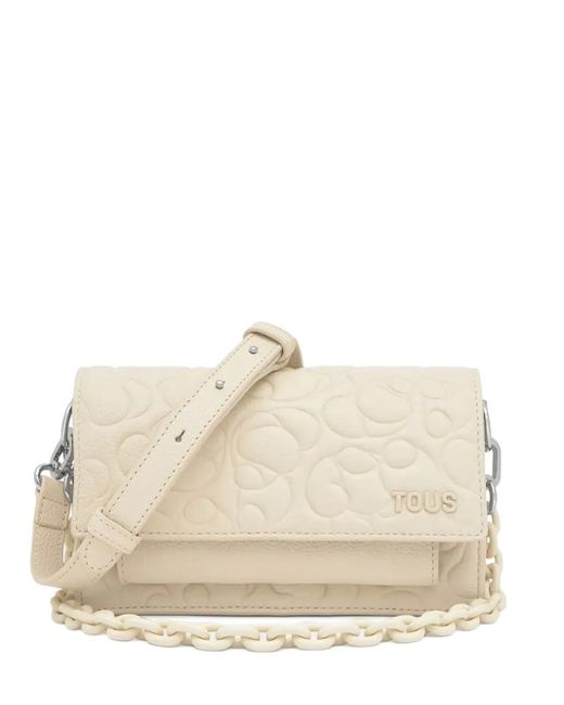 Tous エンボス チェーンバッグ Natural