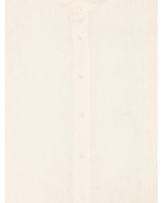 Aspesi White Half-Button Shirt for men