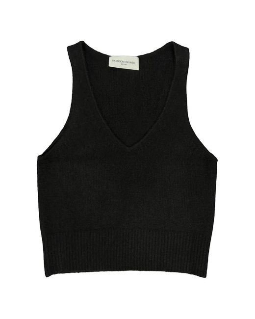 Brandon Maxwell Black Reese V-Neck Tank Top