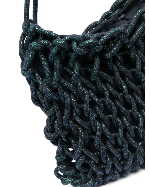 Alienina Black Sara Interwoven Shoulder Bag