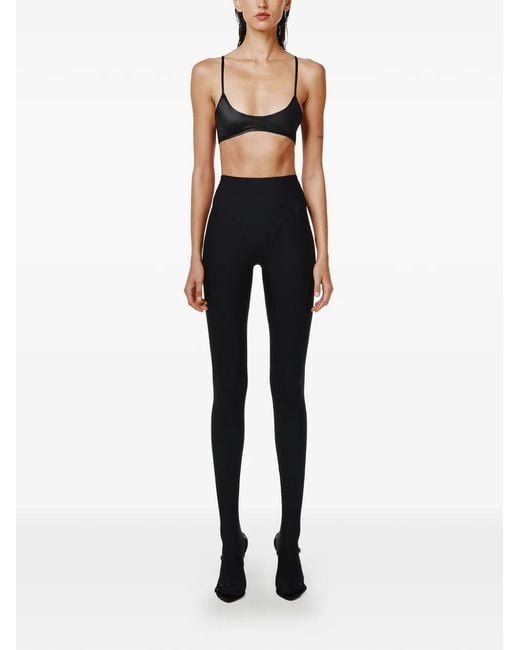 ANNAFOXY Black Panelled-Design Tights