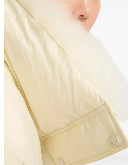 Yves Salomon Natural Padded-Design Coat