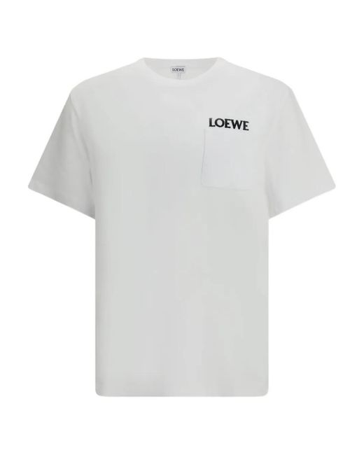 T-Shirt À Poche Poitrine Loewe pour homme en coloris White