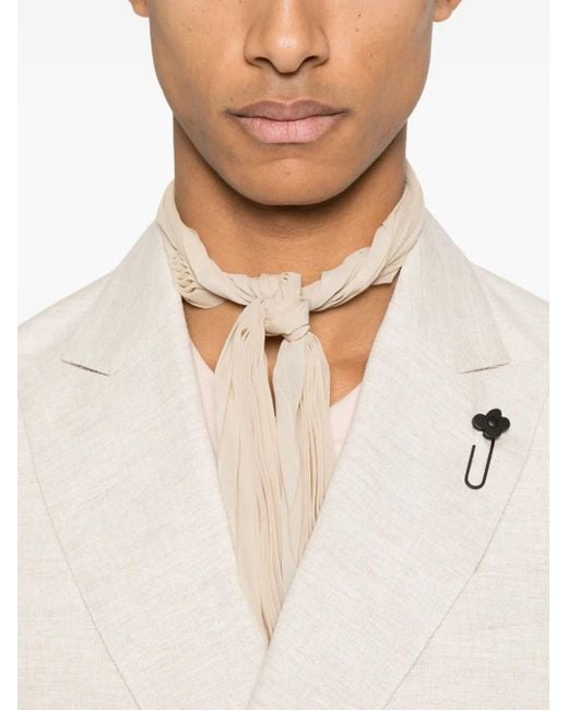 Lardini Natural Double-Breasted Blazer for men