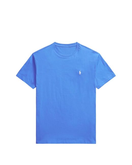 Polo Ralph Lauren Blue Embroidered-Logo T-Shirt for men